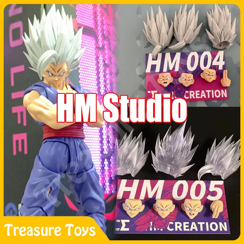 In Stock HM Studio Gohan Head Sculpt Dragon Ball Super Saiyan Gohan Beast Head Accessories Anime Action Figures Model Toys Gifts