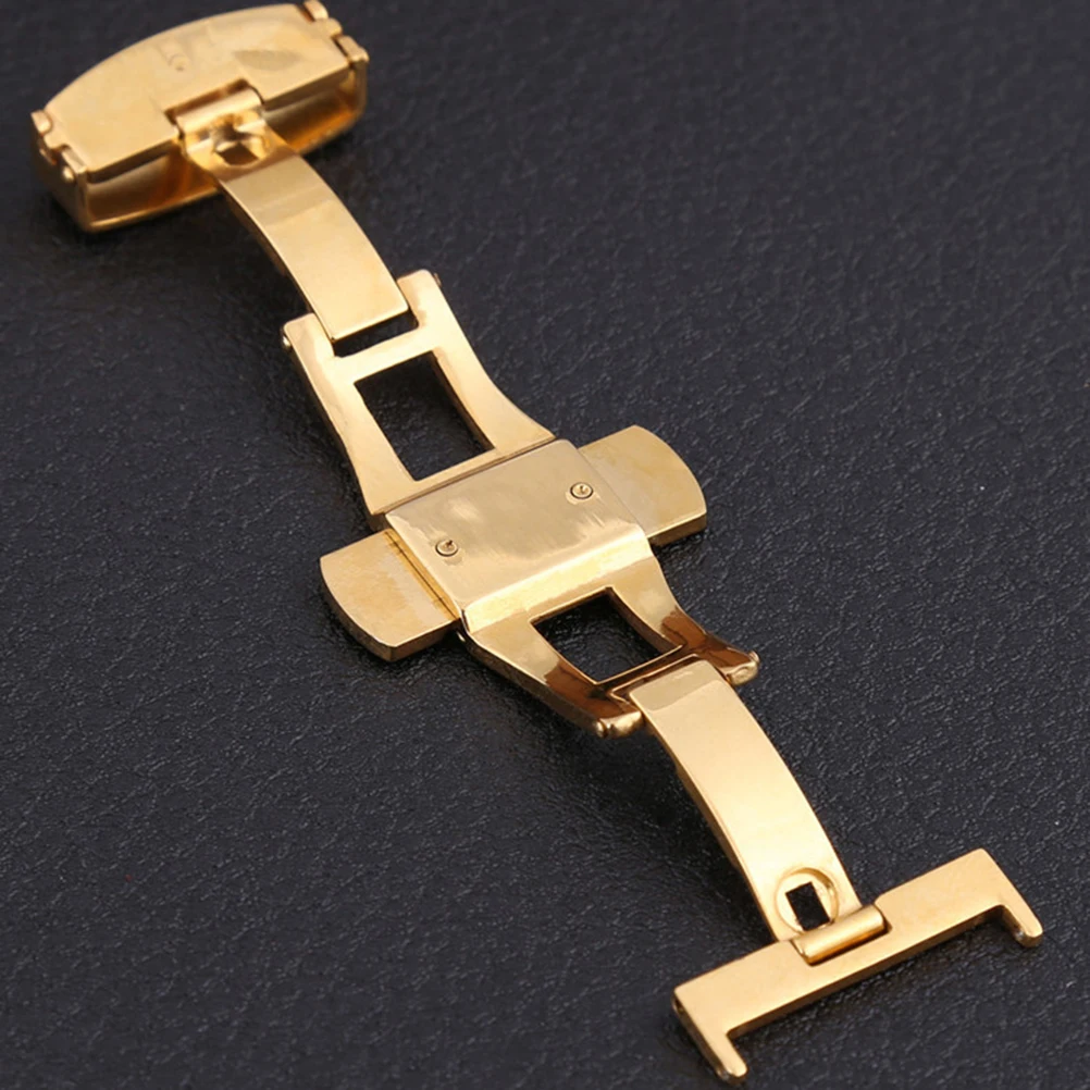 

22Mm Double Pressed Automatic Watch Buckle Push Button Deployment Clasp Steel Watchband Fastener Replacement For 24Mm Watchband