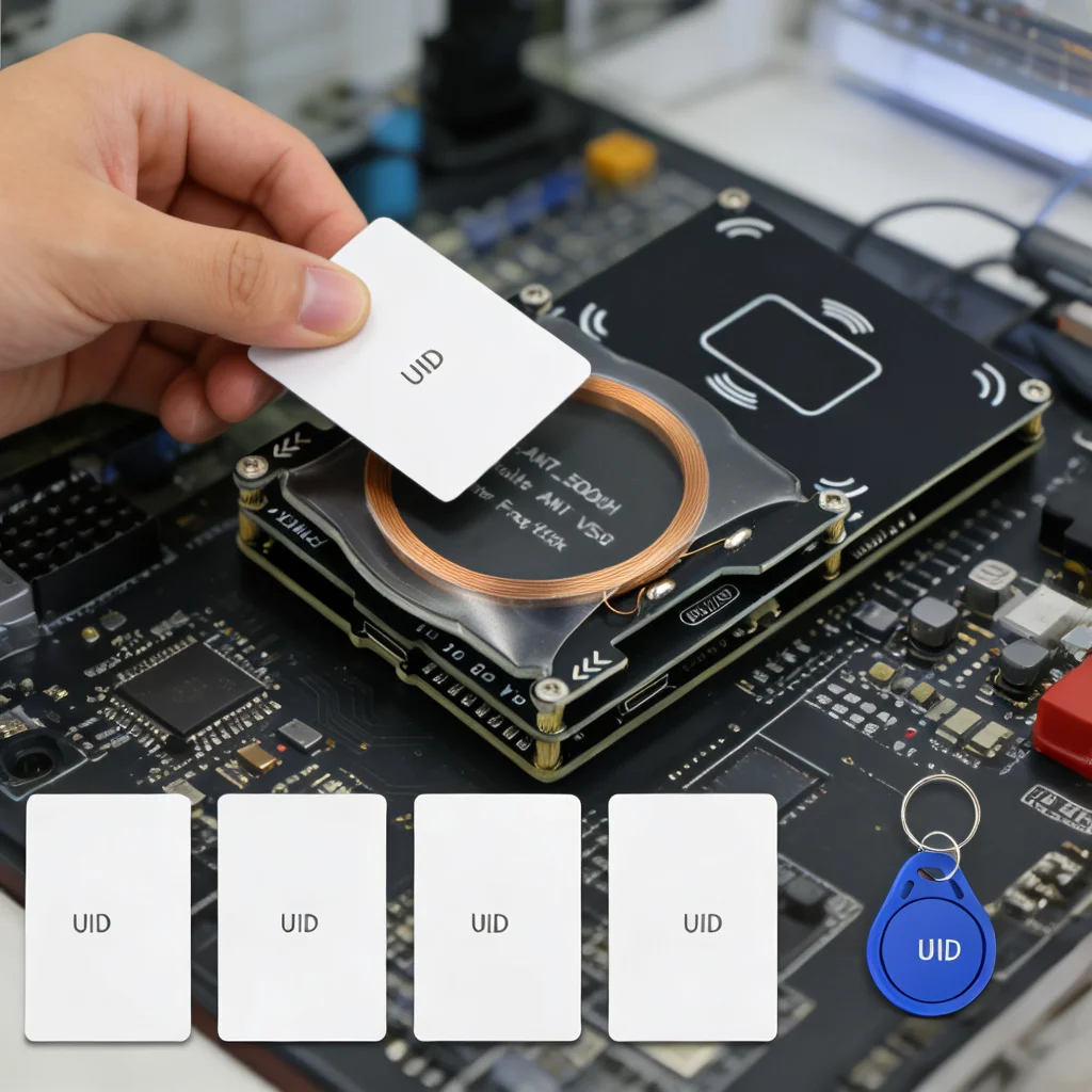 NFC RFID Reader Writer 13.56MHz M1 IC Card Copier USB Plug & Play No Driver Windows Compatible for Access Control Attendance