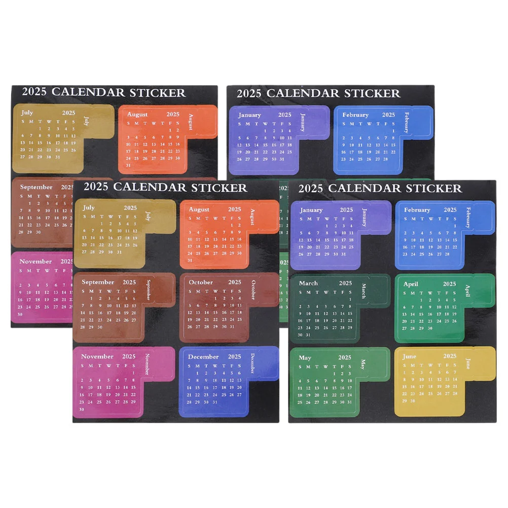 2 Set Calendar Stickers Planner Index Advent Calendars Multifunction Date for Planners