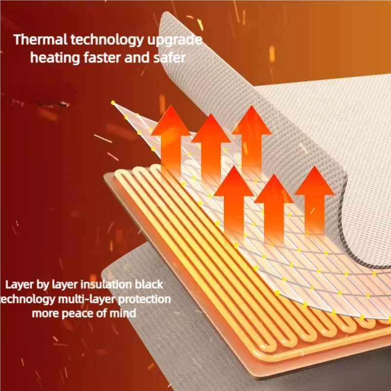 بطانية تدفئة يمكن ارتداؤها مع 3 مستويات تسخين، تسخين USB، بطانية تسخين شتوية، مكتب منزلي، تسخين خارجي، ودافئة للجسم #5