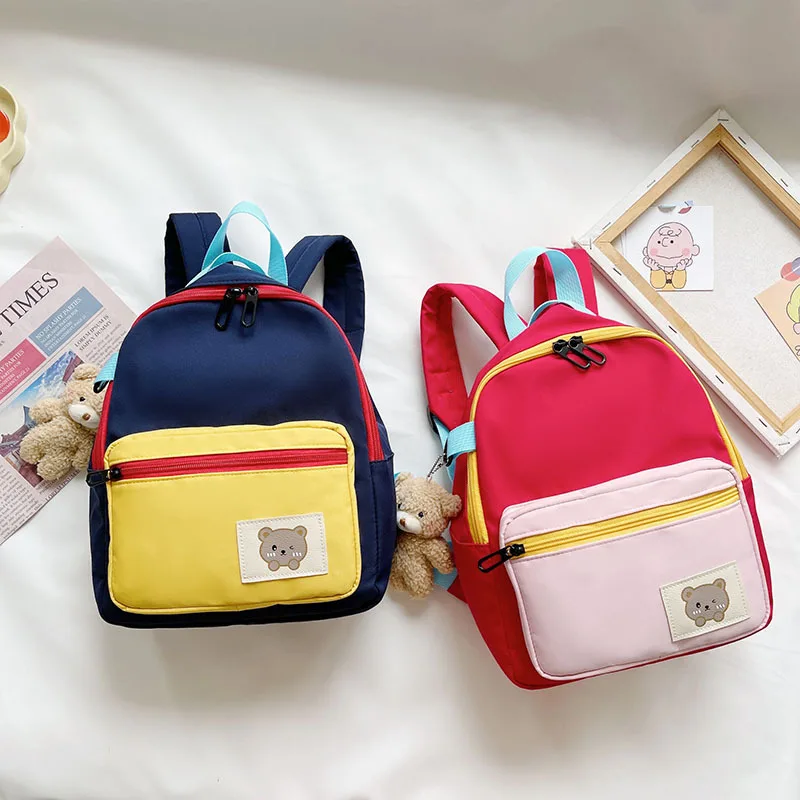 Urso bonito Mochila Estudante dos desenhos animados, mochila infantil, mochila, saco de crianças, mochila, peso reduzido, moda