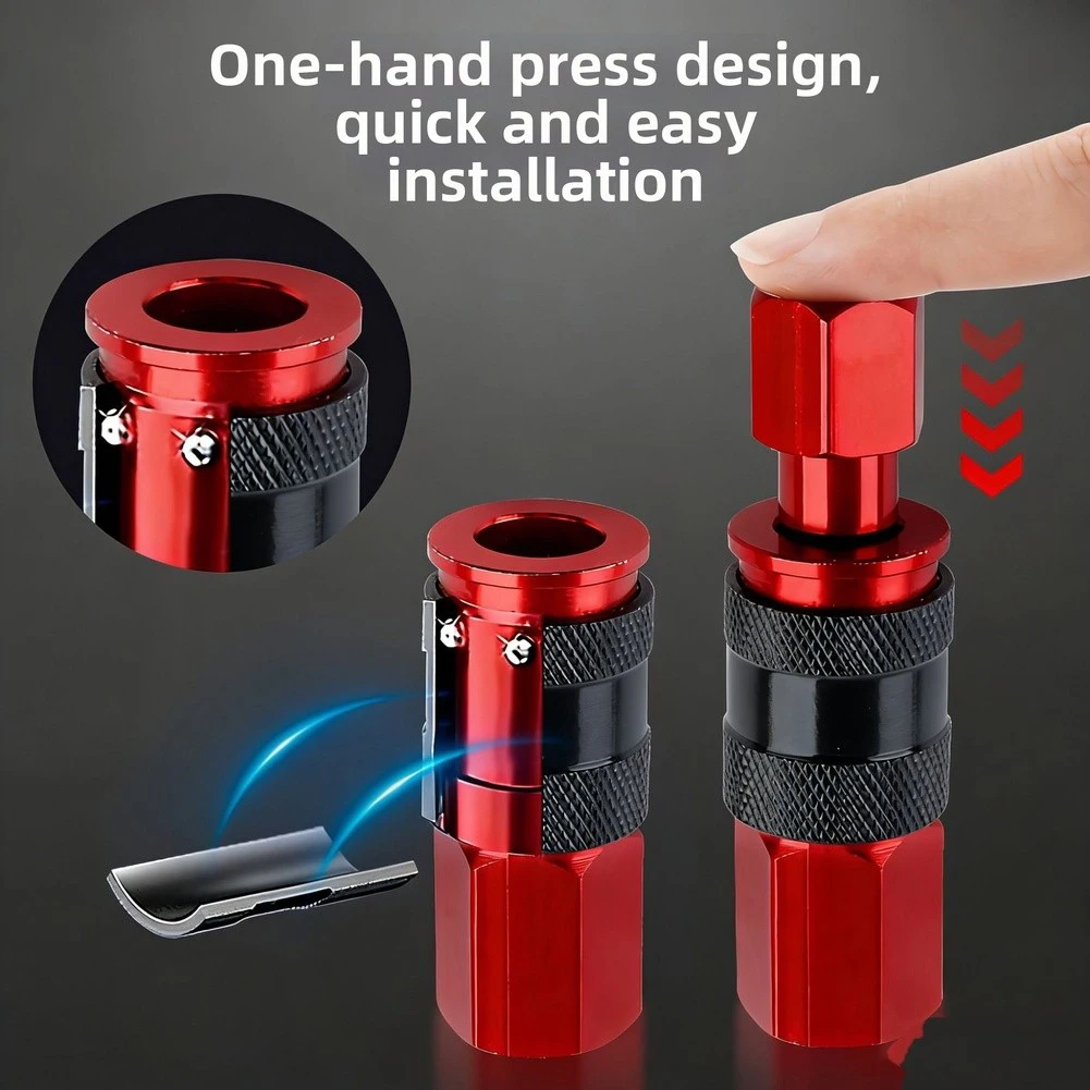 Quick Coupling Set 14-Piece for Air Compressor Applications Featuring Six-Ball Locking and Standard IM T Type Design