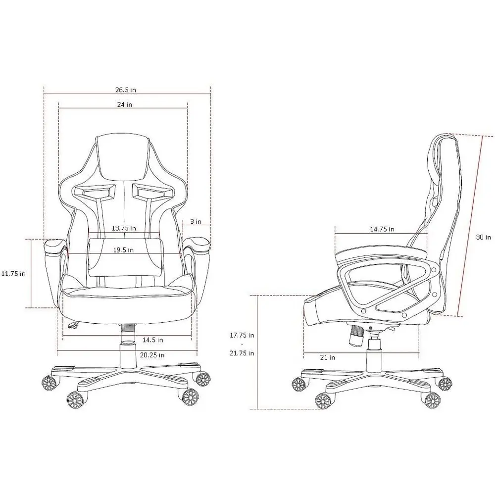 Milano Enhanced Gaming Chair, White,Milano-WT