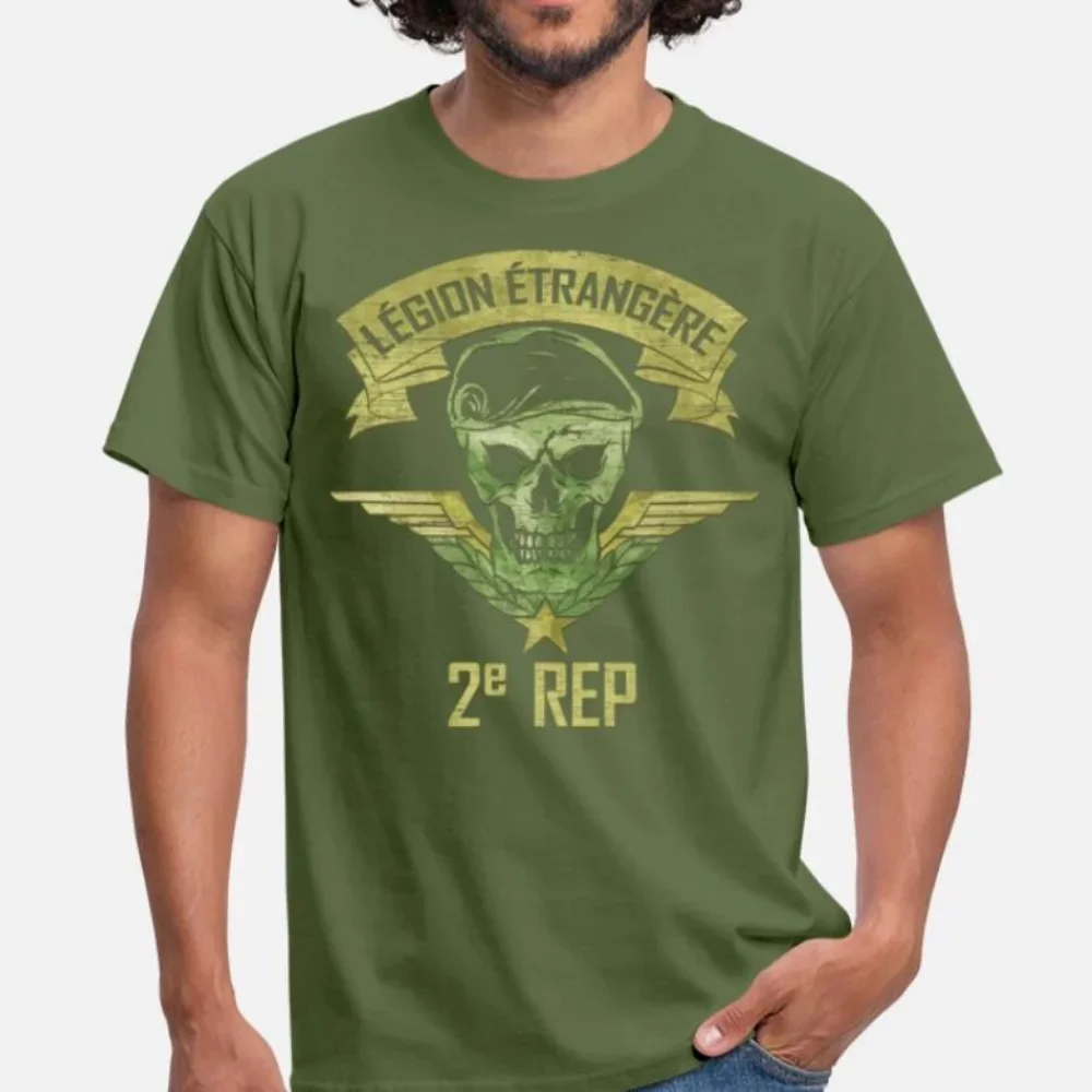 Parachutiste Soldat Crâne Étrangère De La Légion Men T-Shirt Short Sleeve Casual Cotton O-Neck Summer T Shirt