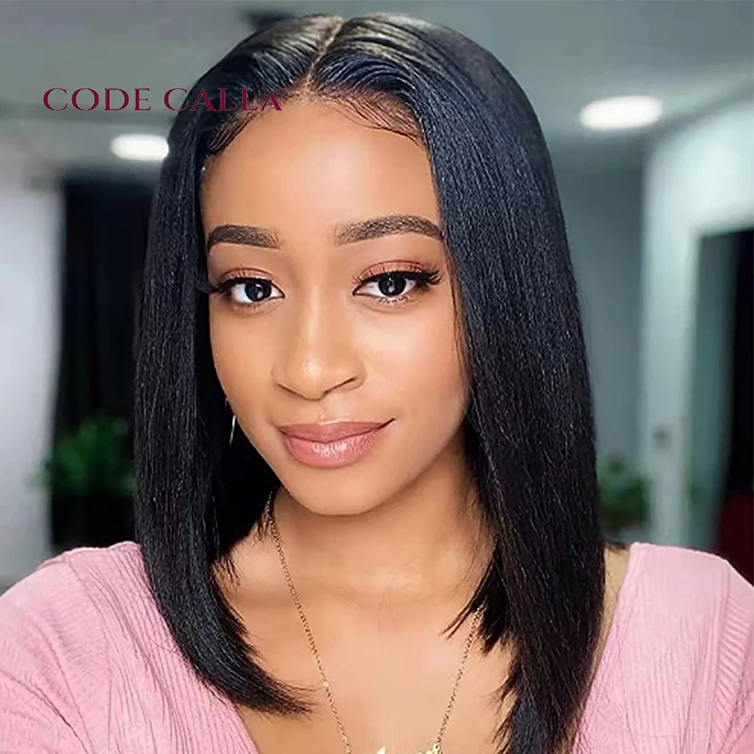 

4x4 Closure Wig Human Hair 8 Inch Straight hair Bob Pre Plucked Lace Front Wig Human Hair Pre Cut Lace Wig 180% Density