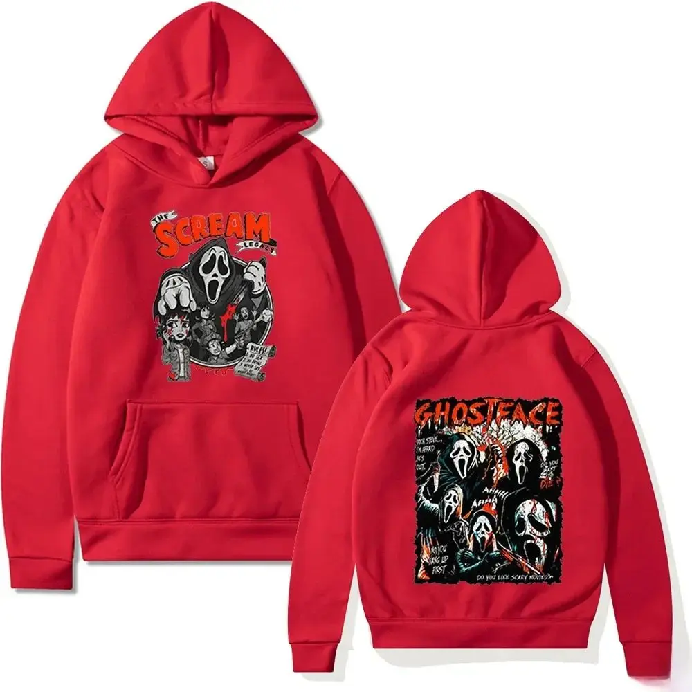 2024 Scream Vi Ghostface Hoodie Unisex Casual Loose Fit Sweatshirt for  Women Ideal for Outdoor2024 Sports Entertainment