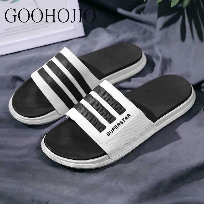 New Summer Slippers Unisex Casual Slippers Non Slip Slides Flip Flops Women Slides Soft Platform Women Sandals Slippers Stripe