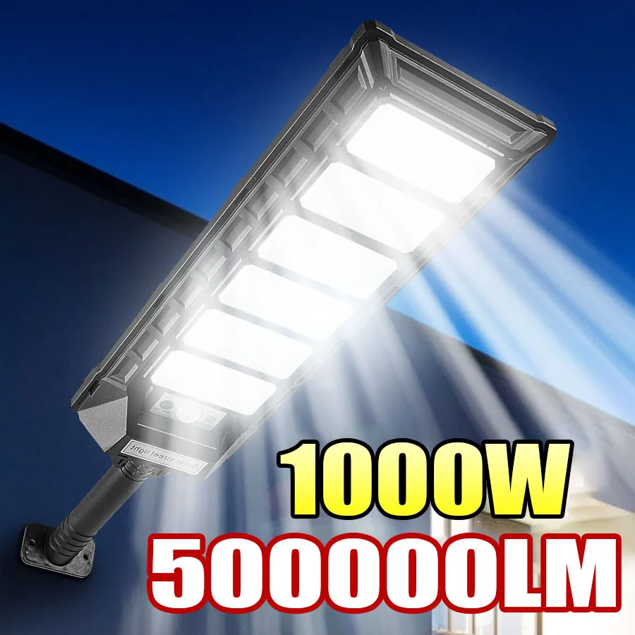 500000lm-1000-ワット-800-ワット-400-ワット屋外ソーラーランプ太陽光モーションセンサーライト防水街路壁庭ランプリモコン付き