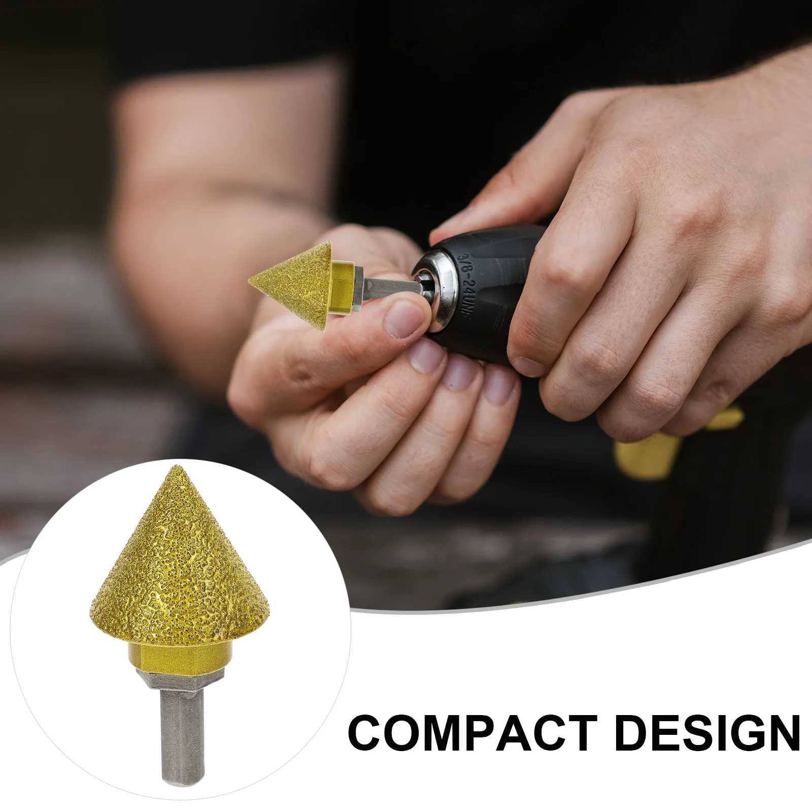 

Diamond Chamfering Drill Bit 50mm Hex H for Ceramic Tiles Countertops Hole Expansion Tile Bits Glass Pots Diamond Grinding