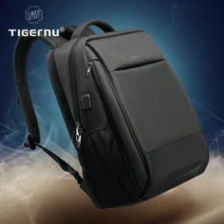 Tigernu Men's Backpack Fashion Travel Backpacks Male Anti Theft USB Charging 15.6 Laptop Backpack Waterproof School Bags For Men
