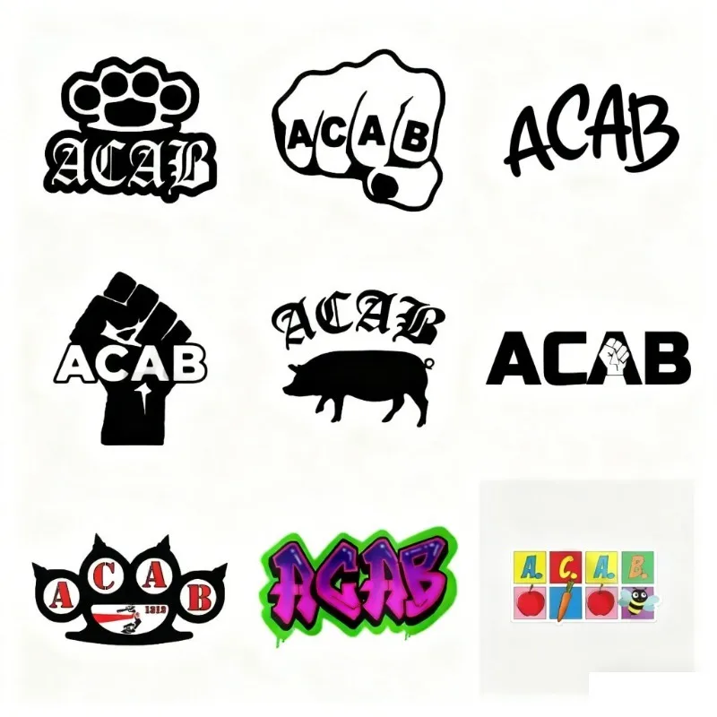 ACAB Text Autoaufkleber Lustige Vinyl-Aufkleber Motorradzubehör Aufkleber
