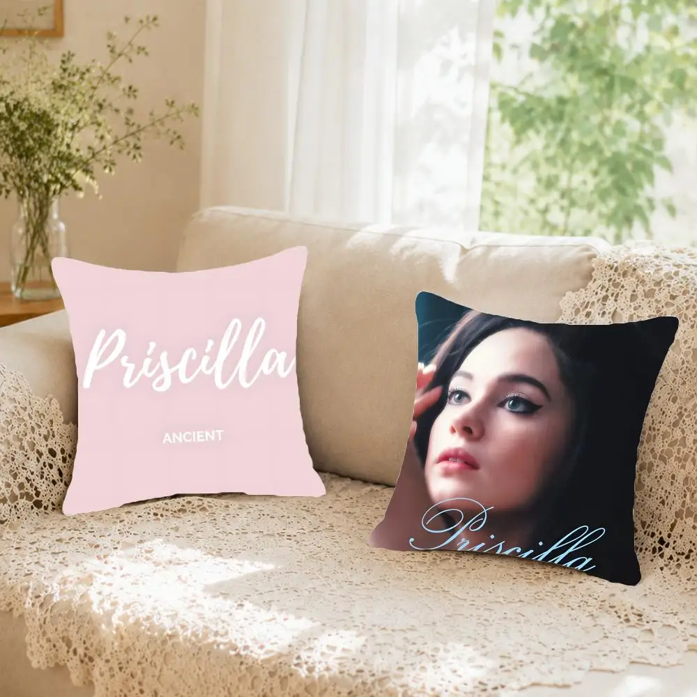 Biopic movie Priscilla Cushion Cover Faux fur decorative Dark academia style Cat scratching post Rustic Spa pillow cover
