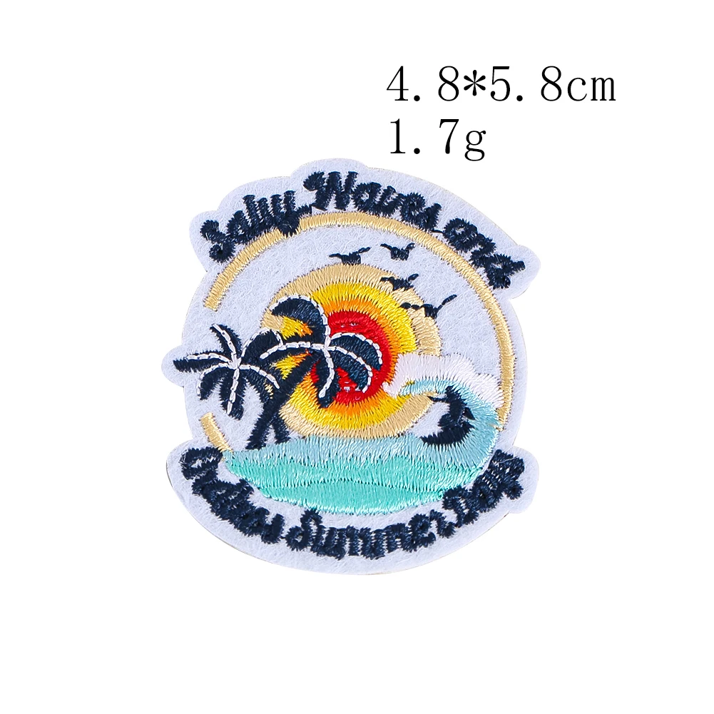 Sommerstimmung Meeresschildkröte Strand-Bum-Shaka Handaufnäher zum Aufnähen VSCO Ästhetik für Kleidung Tasche DIY Handgemachtes Deko-Geschenk Kinder – Detail 14