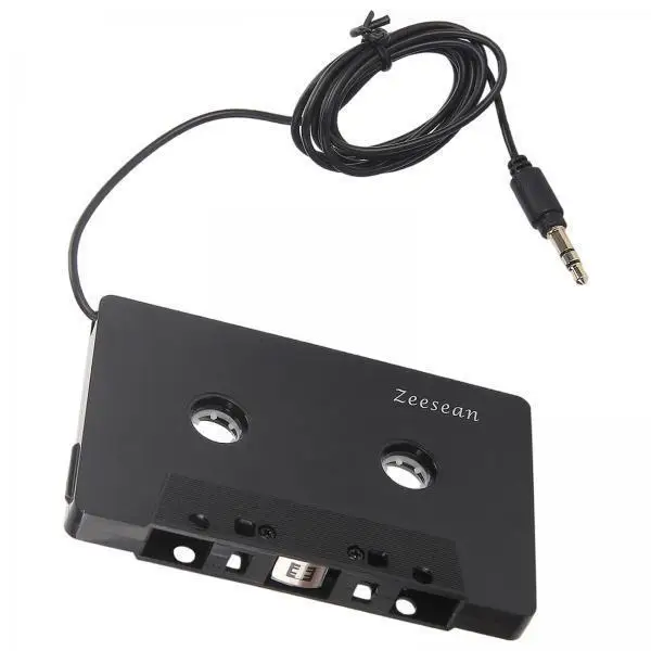 Dual Channel Car Adapter Cassette to MP3 Converter with 3.5mm Aux Jack for Vintage Car Players