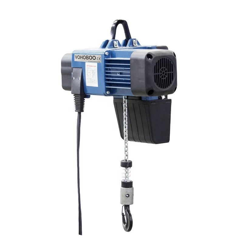 

125 кг 250 кг 500 кг 1 тонна 2 тонны Германия Европейская электрическая цепная таль с двойным крючком для промышленного подъема