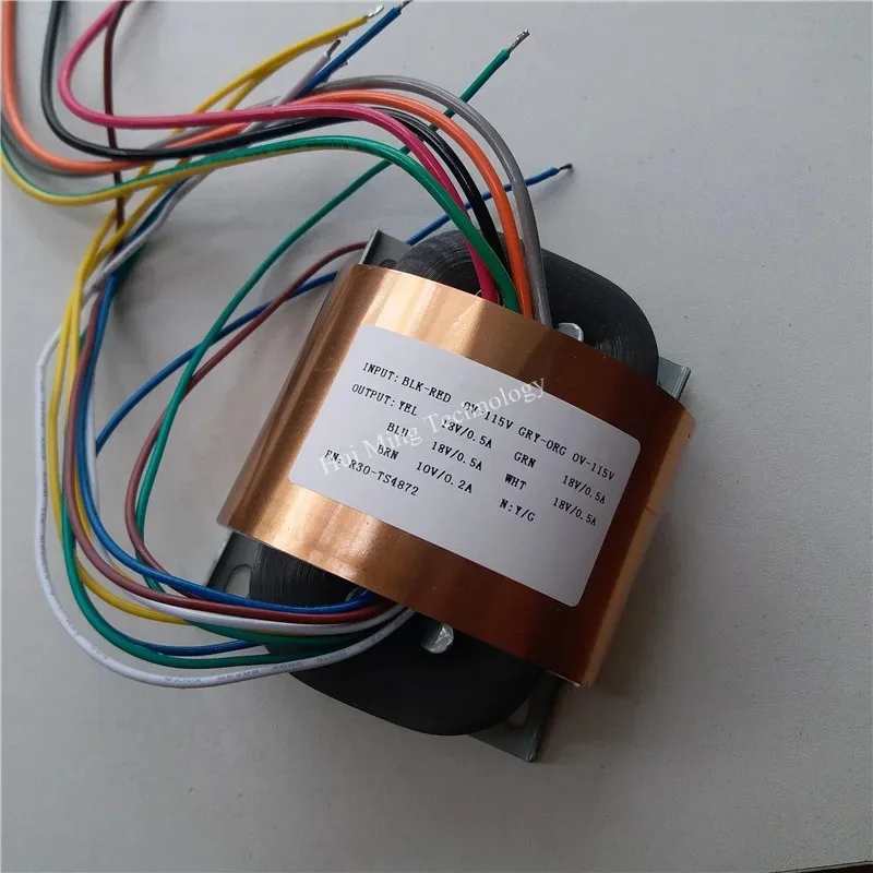 R Core Transformer 30W R30 R Type Transformers 2X115V To 4*18V+10V Copper Custom Shield Pre-Decoder DAC Audio Power Amplifier