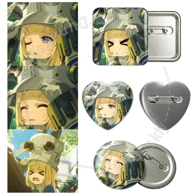 Zenless Zone Zero Norm Horrowell Badge Set Heart Round Square Shape Pin for Halloween Cosplay Anime Role Play Fans Gift