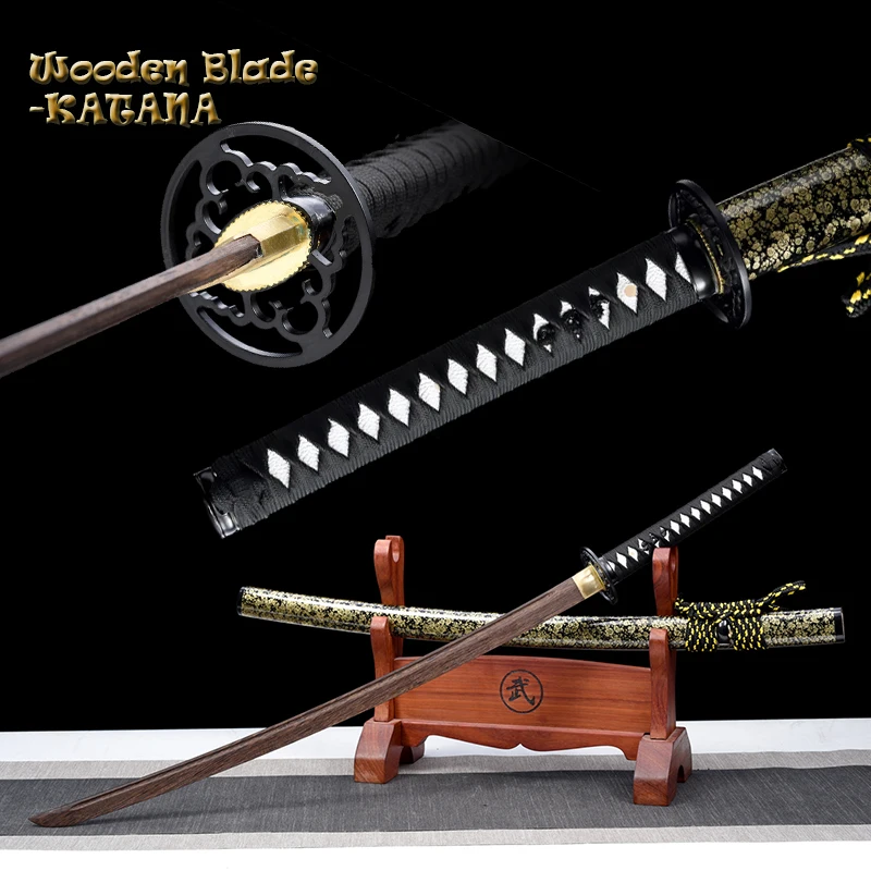 Customized Quality Wooden Training Sword, Japanese Sword Katana, Type K, Iron Tsuba,Full Size Samurai Sword,Home Decor