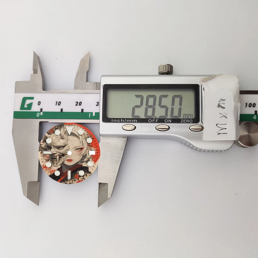 Watches dial 28.5mm dial NH35 dial Samurai creative color-printed series dial is suitable for NH35/36 movement watch accessories