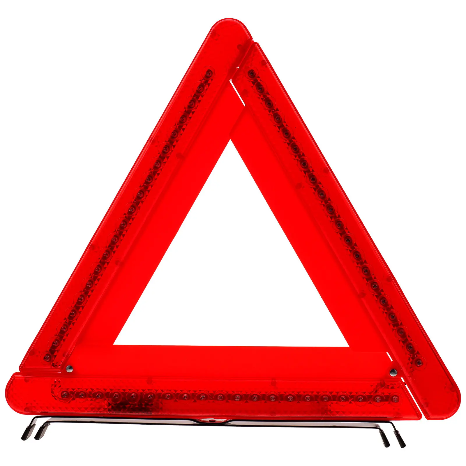 

Emergency Warning Light Car Triangle Road Safety Light Foldable Reflective Stand Heavy Duty Stability Night Use Roadside