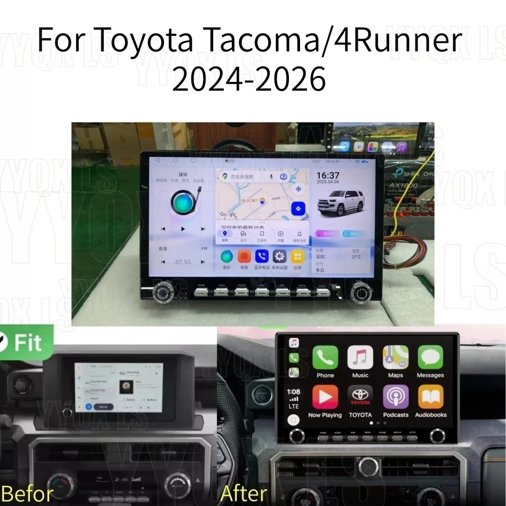Android Screen Radio 2din For Toyota 4 RUNNER 4RUNNER 2024-2026 GPS Carplay Car Multimedia Video Player Stereo Head Unit