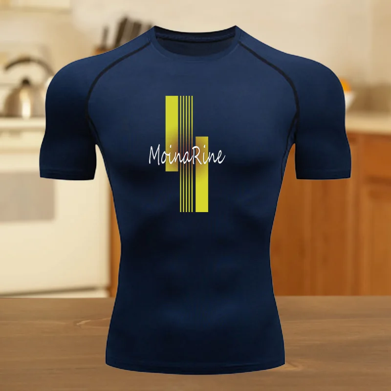 الرجال ضغط قميص للتمرين الصيف سريعة الجافة بدلة علوية تنفس امتصاص العرق ضيق صالح اللياقة البدنية تي شيرت مقاومة للعرق