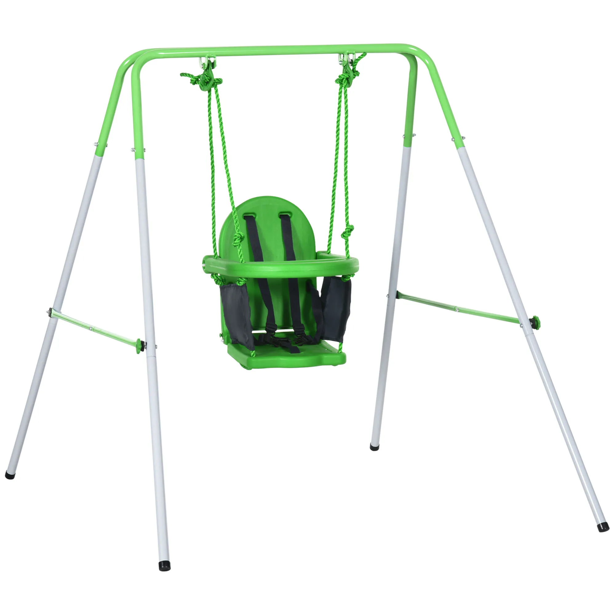 Outsunny Steel kinderschommel voor kinderen van 6-36 maanden 122X146X122Cm