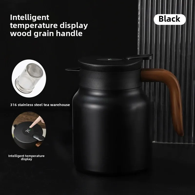 

1000ml Stainless Steel Water Bottle with Temperature Display Vacuum Insulated Thermo Jug for Tea Coffee Hot Cold Drinks