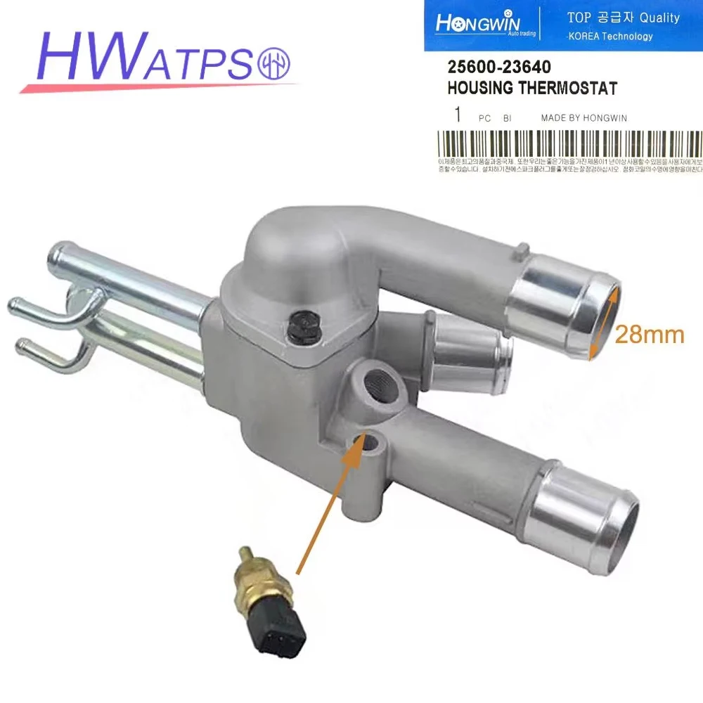 

25600-23640 HONGWIN Auto Parts Coolan Thermostat Housing Fits Hyundai Tucson Elantra Kia Soul Sportage 2.0L 03-11 2562023640