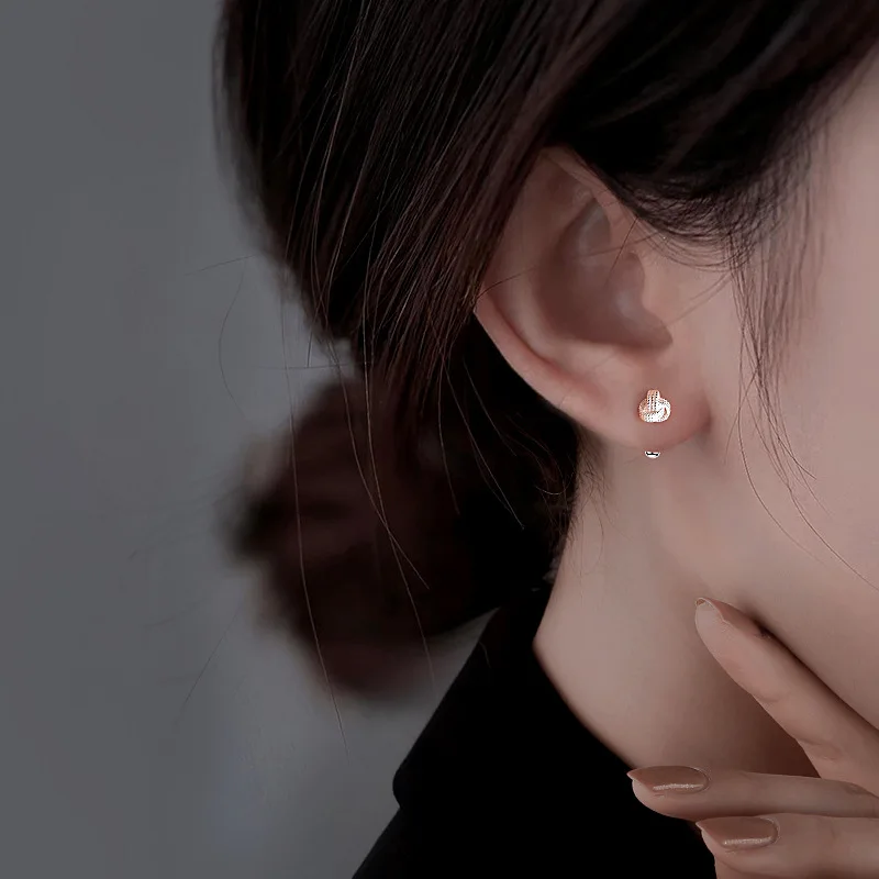 MEETSOFT التبتية الفضة شيك حسن الحظ التعادل شرابة وأقراط للنساء مجوهرات الأزياء الحد الأدنى اكسسوارات بالجملة #4