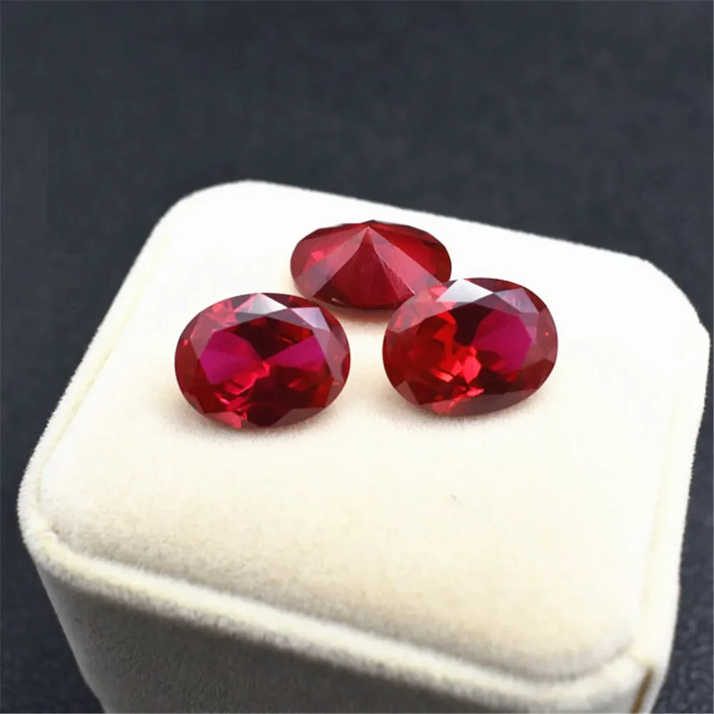 

Fashion Egg Shape Blood-red Ruby Mohs Hardness 9