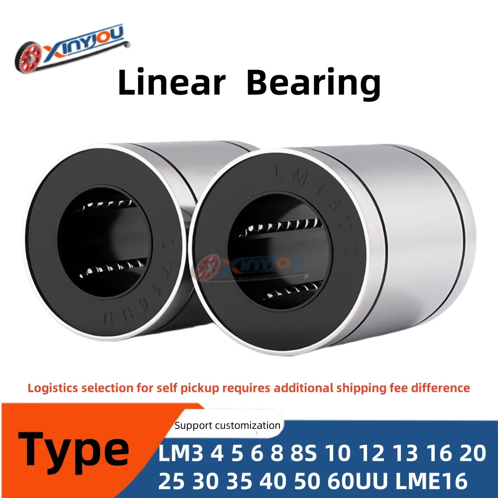 Linear Motion Bearing LM3 4 5 6 8 10 12 16 20 25 30 35 40 50 60 UU Linear Bushings CNC Linear Bearings, Linear Axis Parts