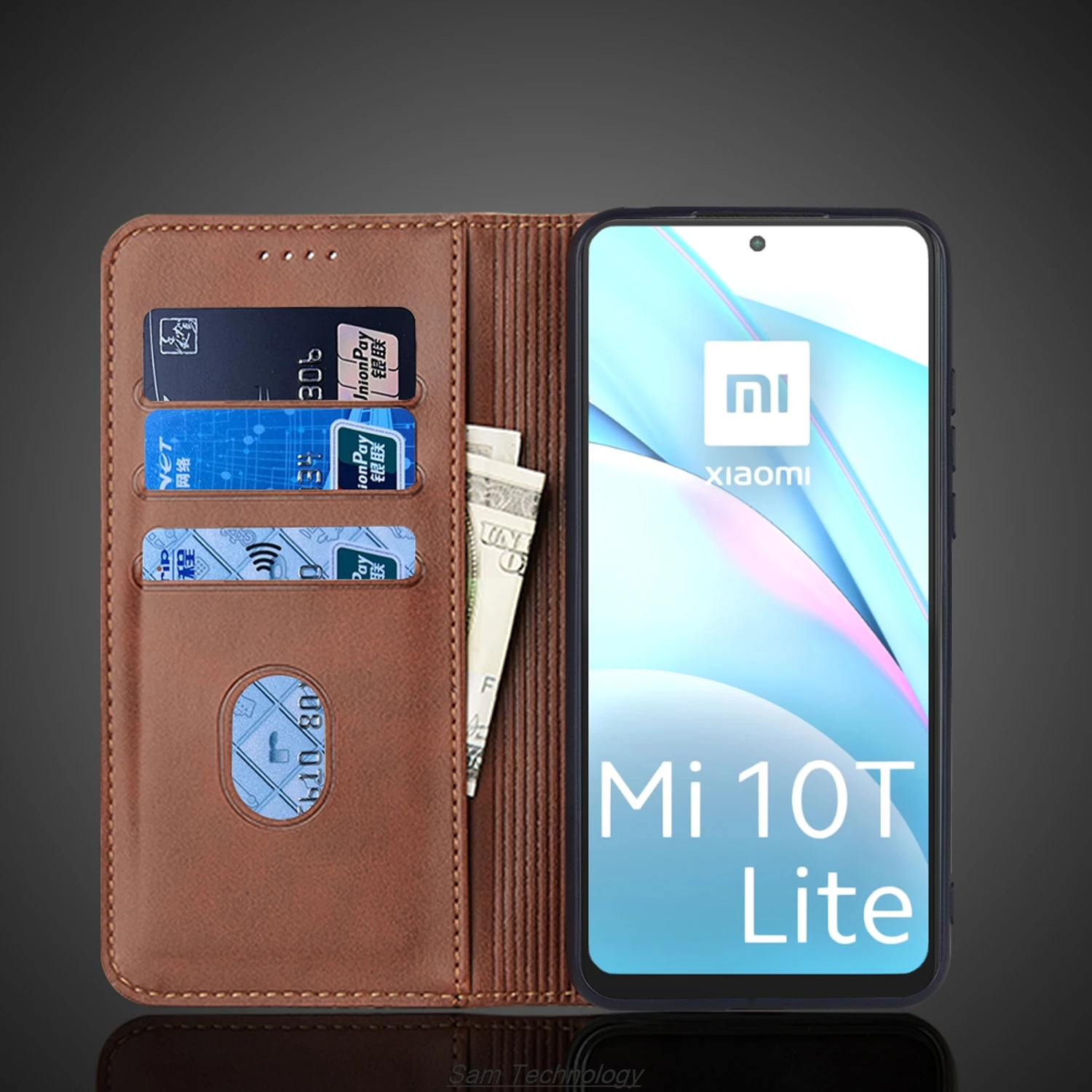 حافظة جلدية جذابة مغناطيسية لهاتف Xiaomi Mi 10T lite 5G حافظة فليب محفظة حقائب هاتف كابا Fundas Coque