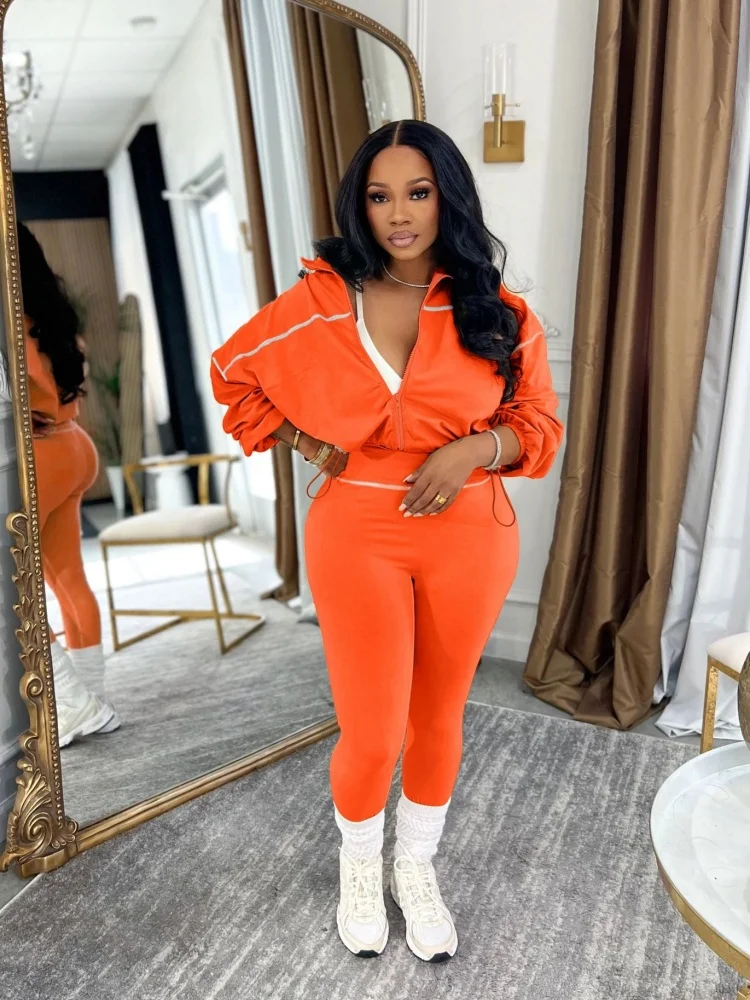 

Wmstar Two Piece Set Women Wholesale Fashion Casual Sportswear Spring Autumn Solid Color Long Sleeved Zipper Slimming 2026