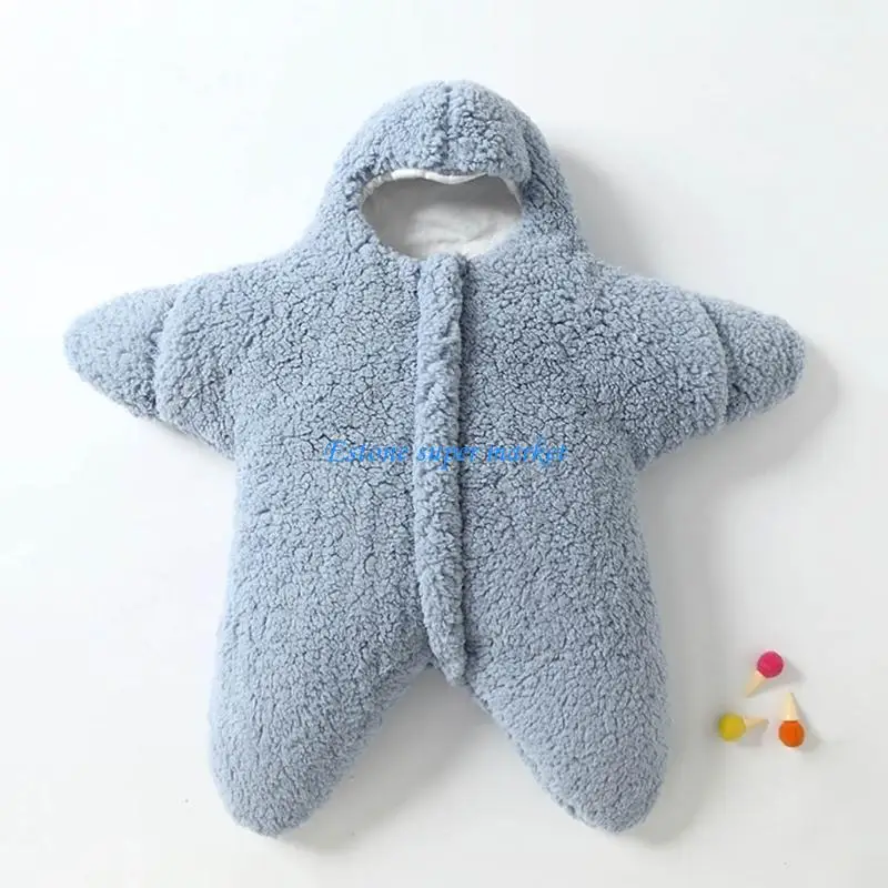 090B Kantong Tidur Bayi Sangat Lembut Bulu Domba Berbulu Bayi Baru Lahir Menerima Selimut Tidur Nyenyak Pembungkus Bedong Kamar