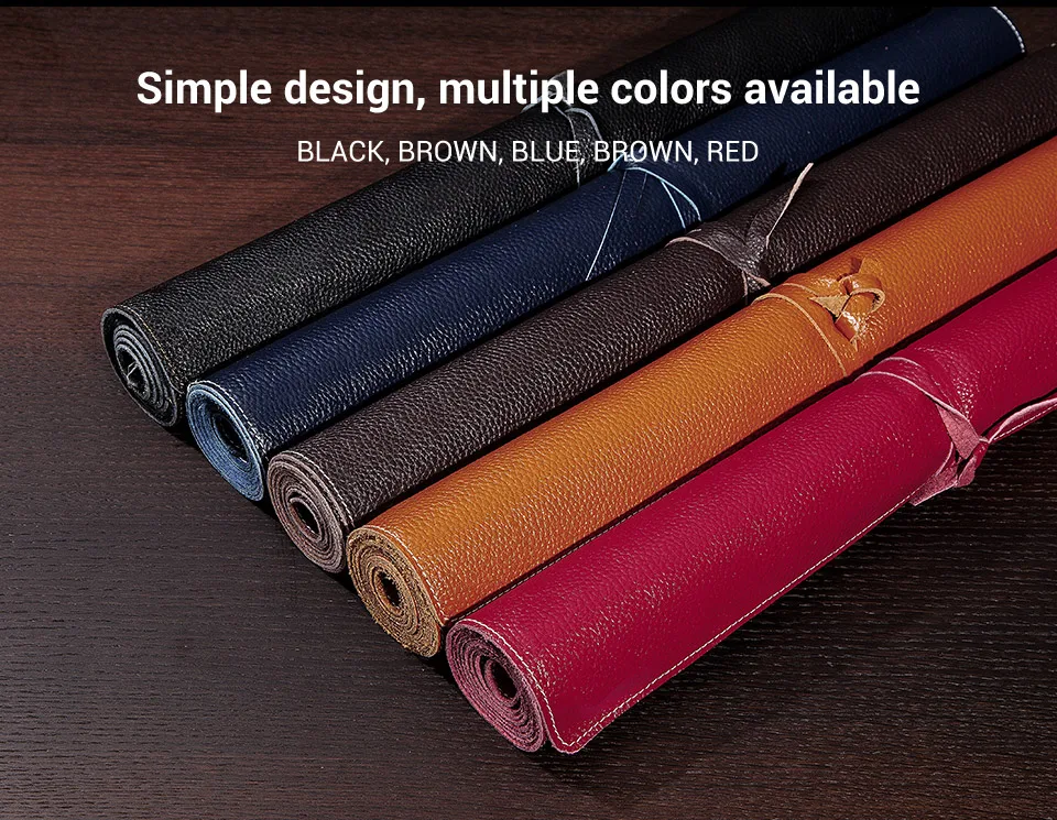 100% Genuine Leather Office Computer Table Mat Desk Study Desk Mat Large Mouse Pad Solid Color Desk Gaming Mice Pad For Laptop