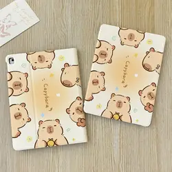 Protective Case for Pro 11 2nd 3rd 4th 7 8 9th 10.2 Funda Cover IPad 10th Generation Cute Water Dolphin Pencil Slot Funda Case