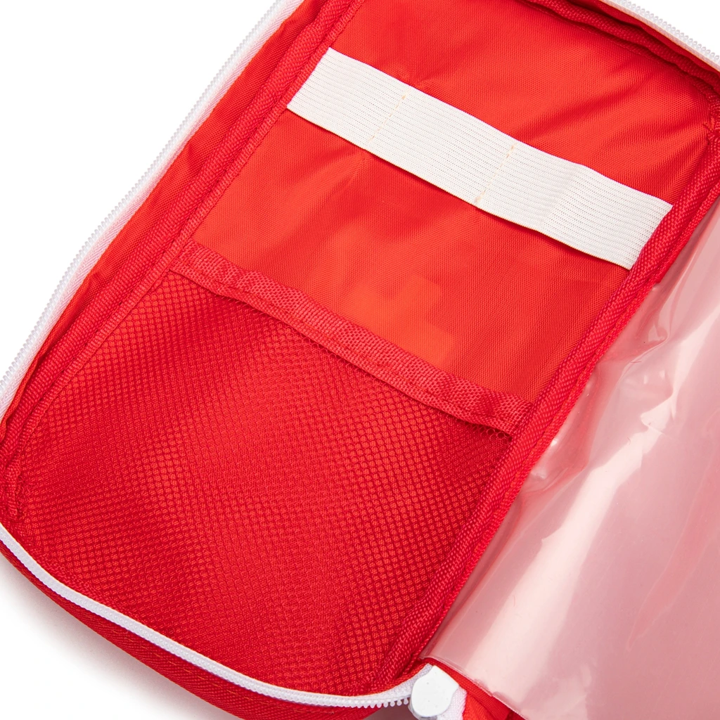 Imagem -05 - Bolsa de Primeiros Socorros Vazia Vermelho Primeiros Socorros Bolsa de Primeiros Socorros Bolsa Pequena Médica para Casa de Emergência Viagem Acampamento Caminhadas ao ar Livre