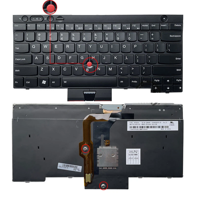 Laptop Keyboard  New For T430 L430 W530 T430I T430S X230 T530I Replacement Keyboards US With backlight