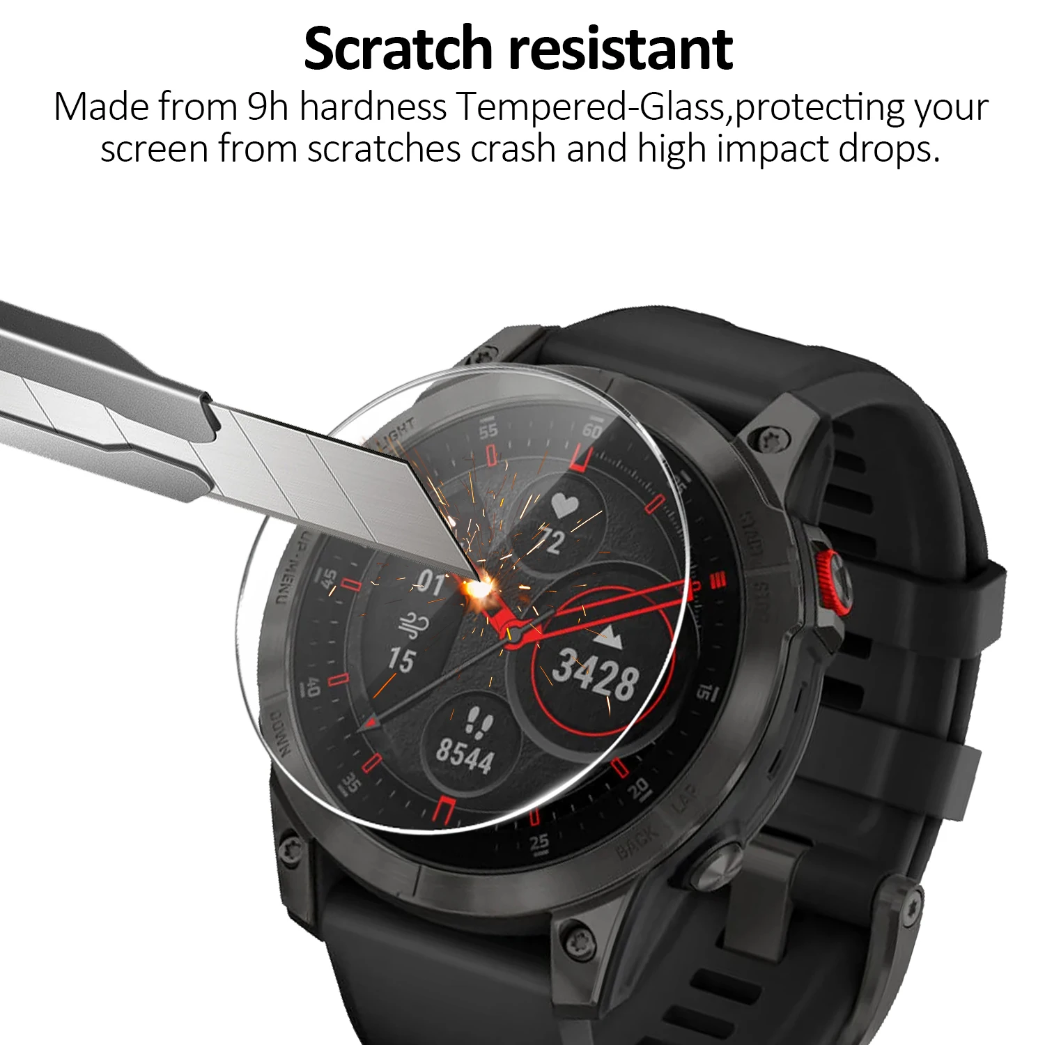 2PCS Smart Watch Screen Protector For Garmin Epix Gen 2 / Epix Pro Gen 2 47mm 51mm Tempered Glass Anti-Scratch Protective Film