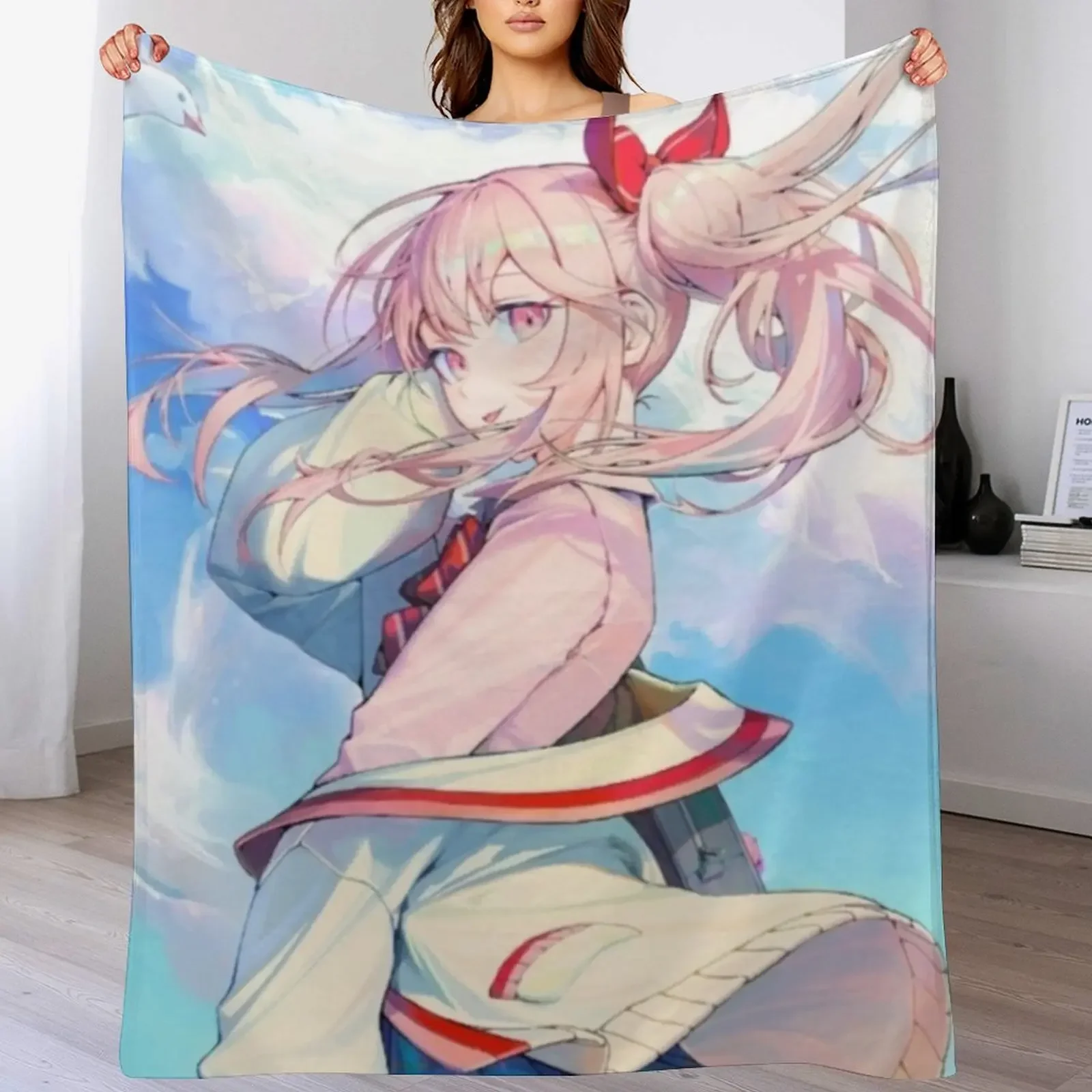 

Mizuki || Project Sekai Throw Blanket Anti Shedding Soft Fuzzy Blanket for Home