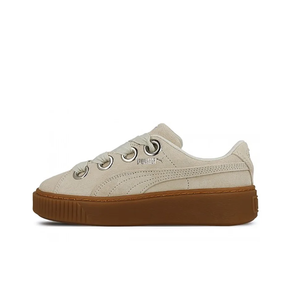 PUMA Suede Skateboard Shoes Women's Low Top White 366461-02