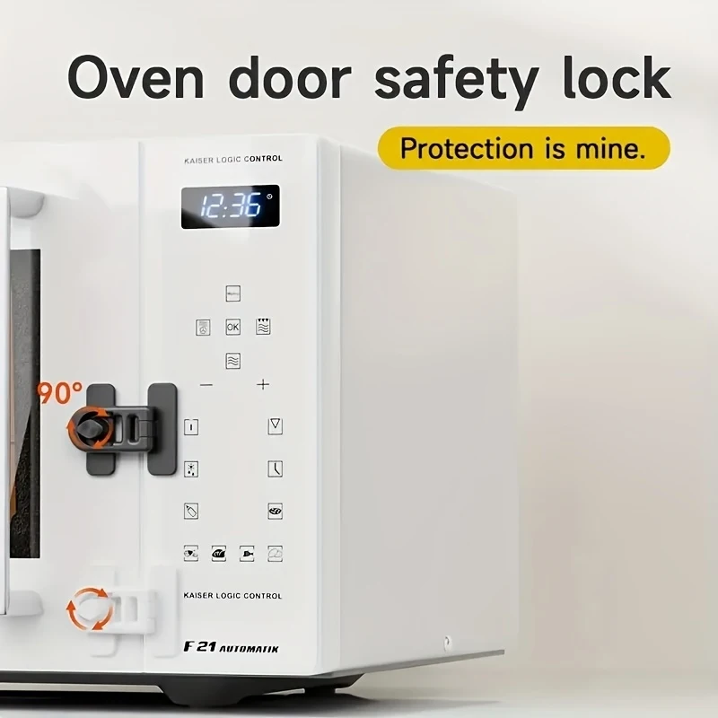Refrigerator And Freezer Door Child Safety Locks,Easy-To-Install,No Tools Or Drilling Required,For Appliances,Cabinets,Drawers