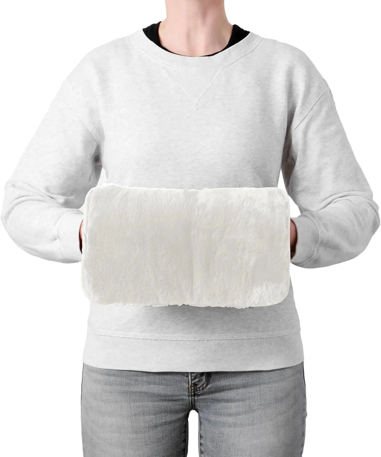 

Грелка для рук из искусственного меха с гелевым наполнителем для микроволновки для длительного тепла - уютная подкладка из шерпы, унисекс дизайн