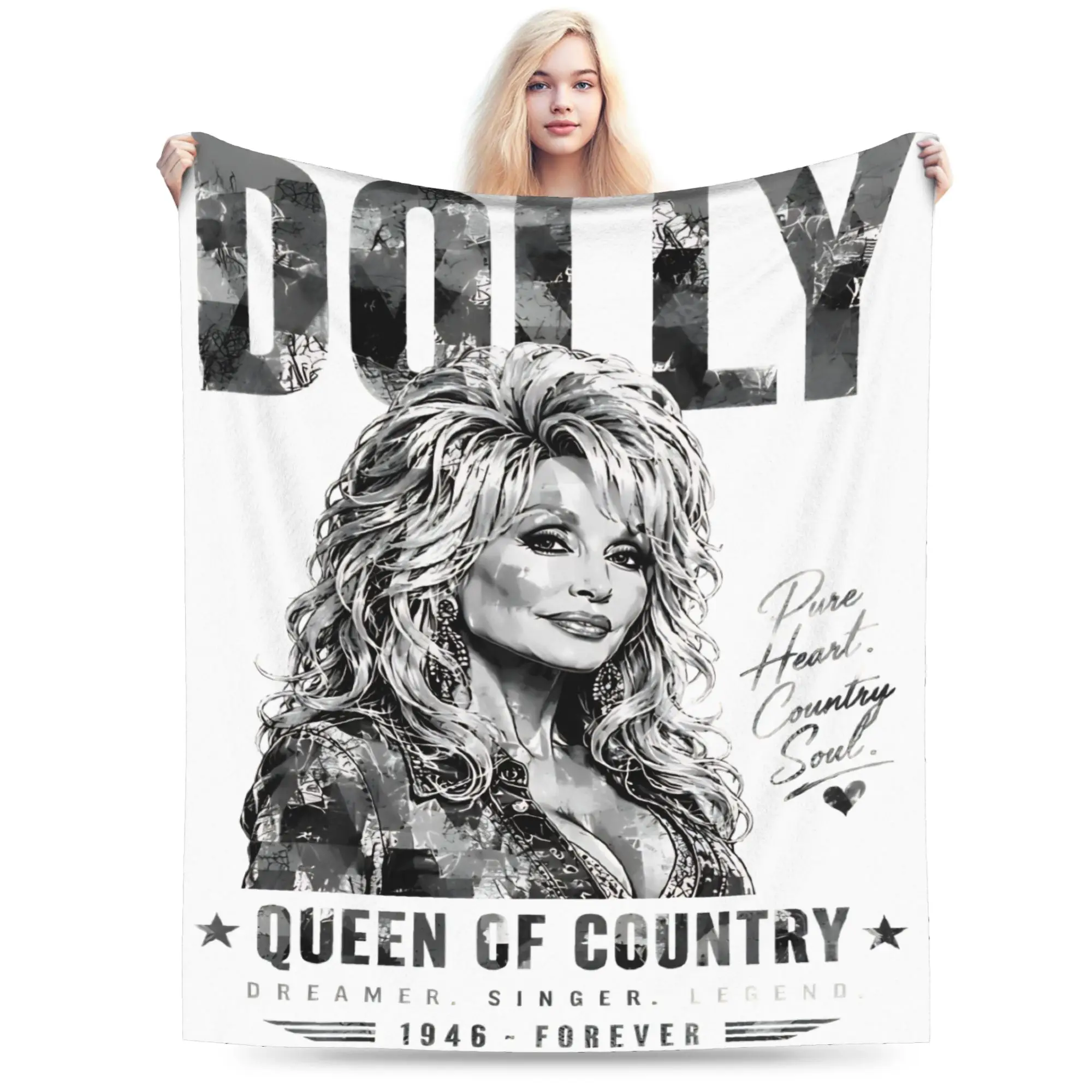 RIP Dolly Parton Blanket Ultra Soft  Throw Blankets for Bed 50x60 Inch Multi-size Bedspreads