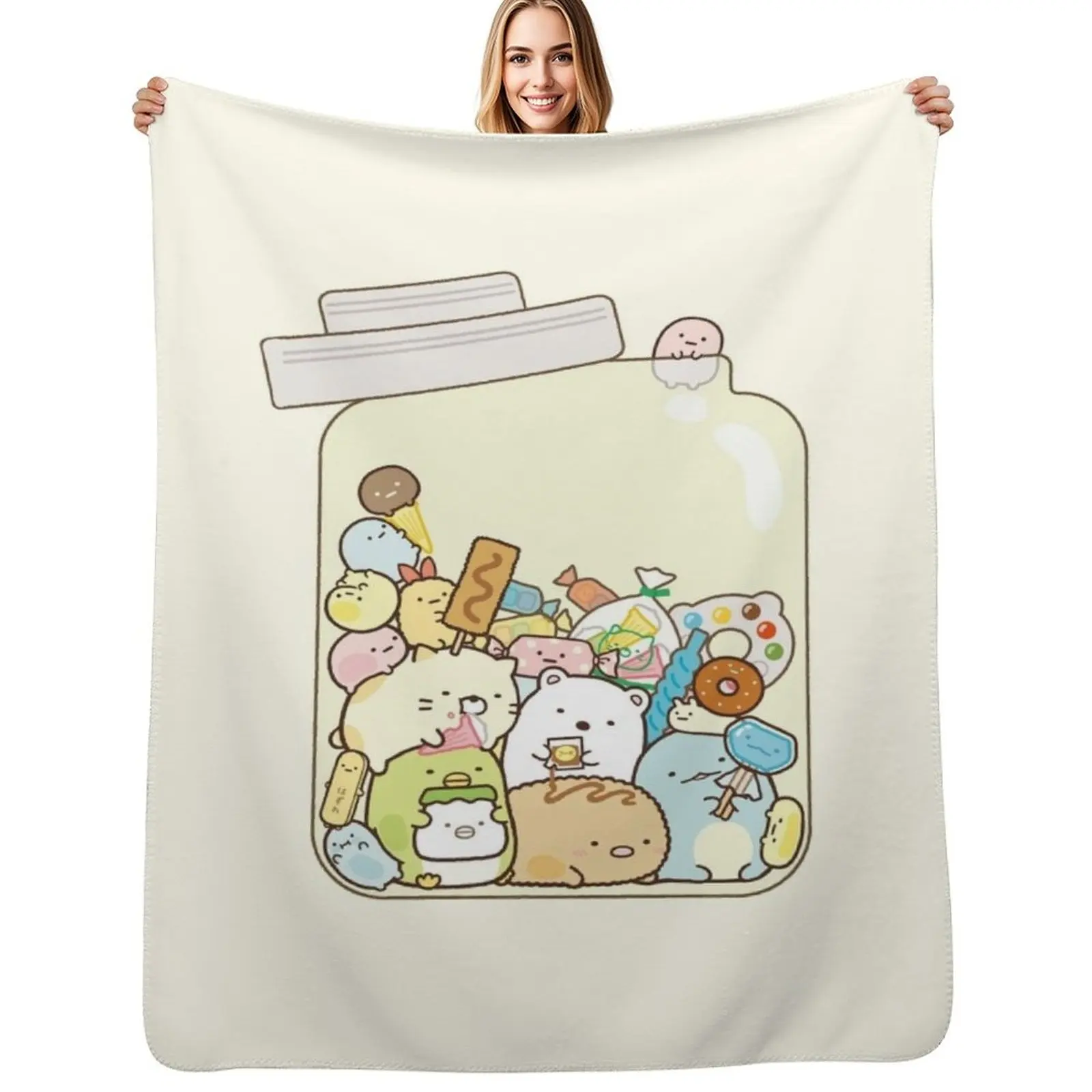 

Sumikko Gurashi In a Jar Throw Blanket Cozy Throw Blanket for Bed Sofa Chair