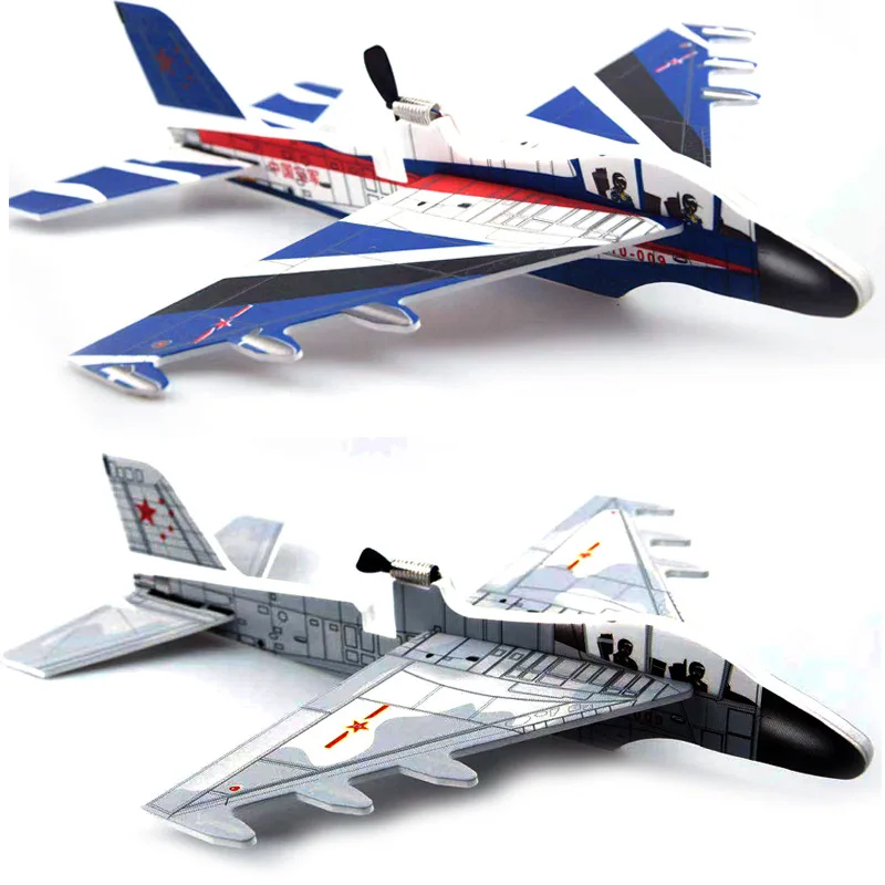 Chinese Air Force Foam Electric Airplane Creative Outdoor Hand-thrown USB Charging Fall Resistant Cyclotron Airplane Model Toys