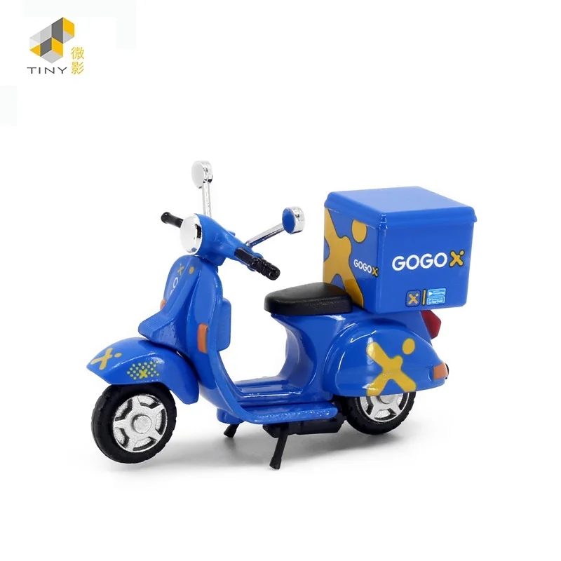 Tiny 1:35 Scooter GOGOX NO.58 Blue Alloy Simulation Model Car