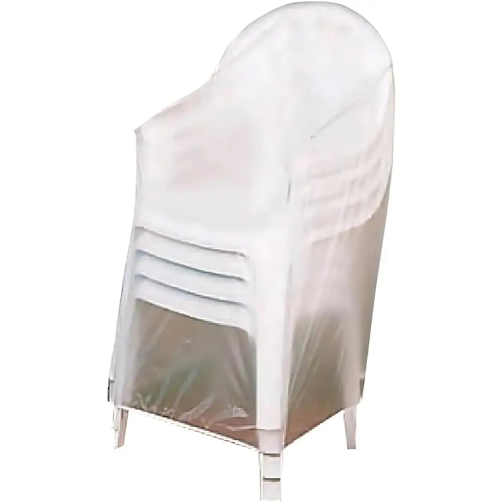 

Colibrox Outdoor Vinyl Chair Cover – Clear Heavy-Duty 10-Gauge Patio Furniture Protector With Elastic Hem, Water-Resistant,